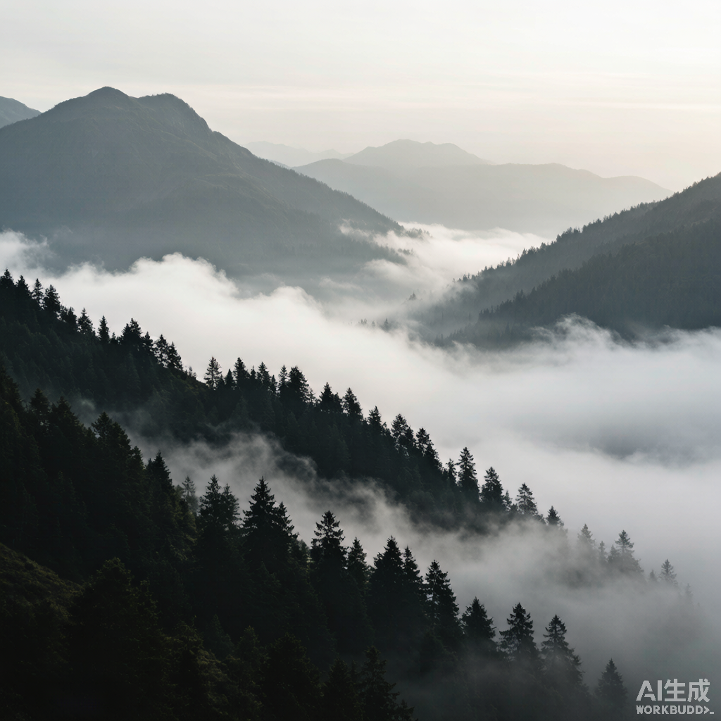 山间晨雾
